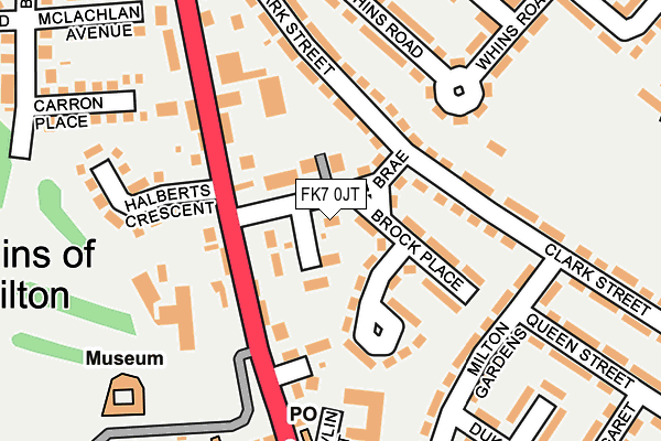 FK7 0JT map - OS OpenMap – Local (Ordnance Survey)