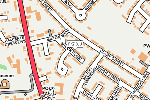FK7 0JU map - OS OpenMap – Local (Ordnance Survey)
