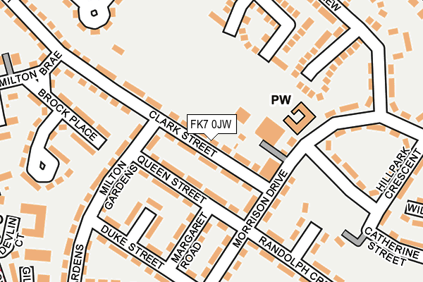 FK7 0JW map - OS OpenMap – Local (Ordnance Survey)