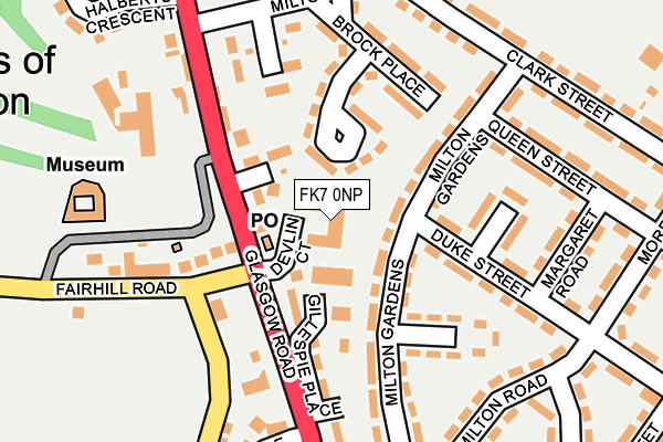 FK7 0NP map - OS OpenMap – Local (Ordnance Survey)