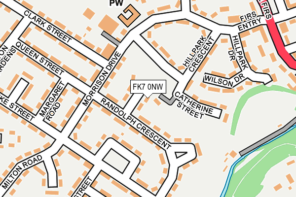 FK7 0NW map - OS OpenMap – Local (Ordnance Survey)