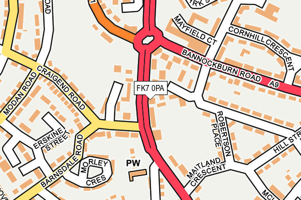 FK7 0PA map - OS OpenMap – Local (Ordnance Survey)