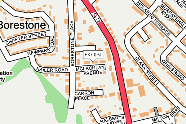 FK7 0PJ map - OS OpenMap – Local (Ordnance Survey)