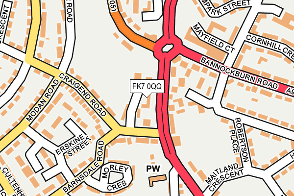 FK7 0QQ map - OS OpenMap – Local (Ordnance Survey)