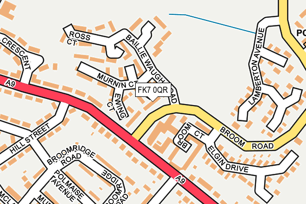 FK7 0QR map - OS OpenMap – Local (Ordnance Survey)