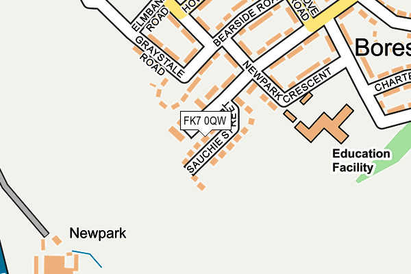 FK7 0QW map - OS OpenMap – Local (Ordnance Survey)