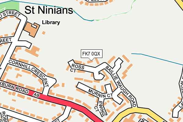 FK7 0QX map - OS OpenMap – Local (Ordnance Survey)