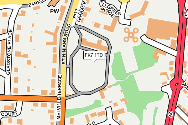 FK7 1TD map - OS OpenMap – Local (Ordnance Survey)