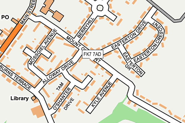 FK7 7AD map - OS OpenMap – Local (Ordnance Survey)