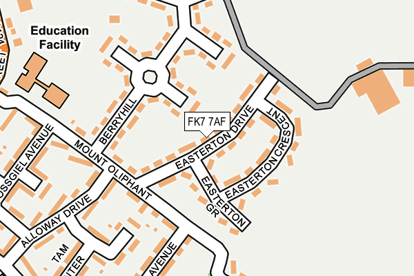 FK7 7AF map - OS OpenMap – Local (Ordnance Survey)