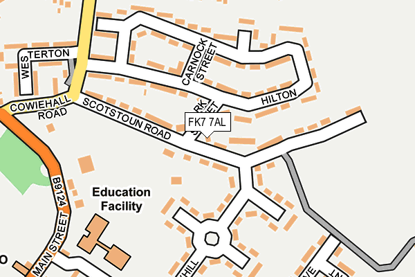 FK7 7AL map - OS OpenMap – Local (Ordnance Survey)