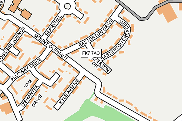 FK7 7AQ map - OS OpenMap – Local (Ordnance Survey)