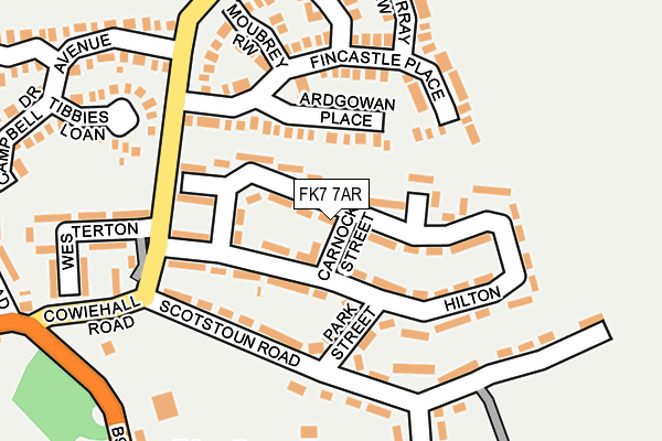 FK7 7AR map - OS OpenMap – Local (Ordnance Survey)