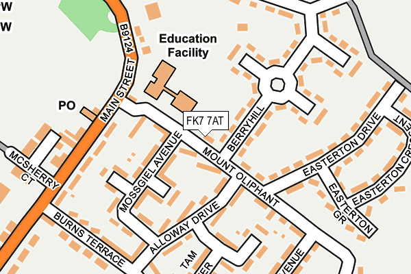 FK7 7AT map - OS OpenMap – Local (Ordnance Survey)