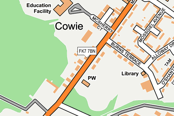 Map of COWIE PROPERTY MANAGEMENT LTD at local scale