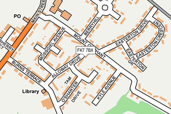FK7 7BX map - OS OpenMap – Local (Ordnance Survey)