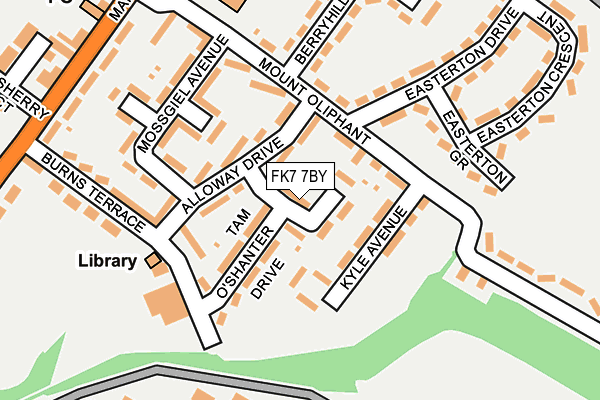 FK7 7BY map - OS OpenMap – Local (Ordnance Survey)