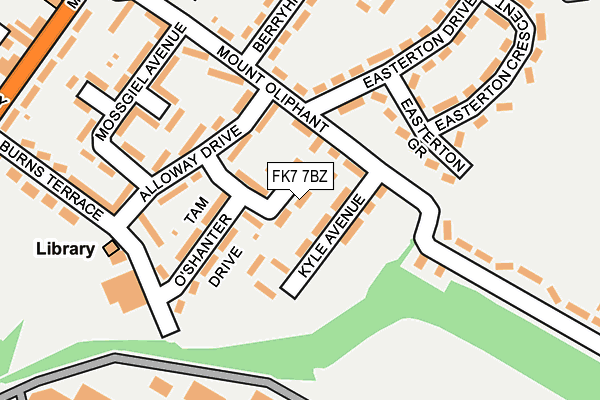 FK7 7BZ map - OS OpenMap – Local (Ordnance Survey)