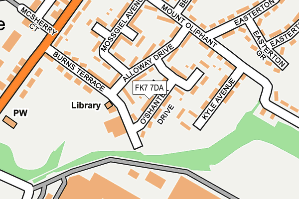 FK7 7DA map - OS OpenMap – Local (Ordnance Survey)