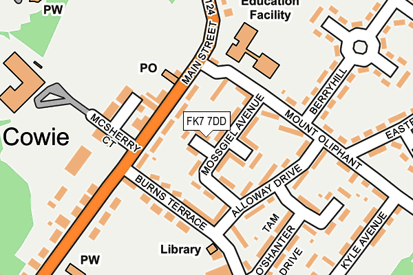 FK7 7DD map - OS OpenMap – Local (Ordnance Survey)