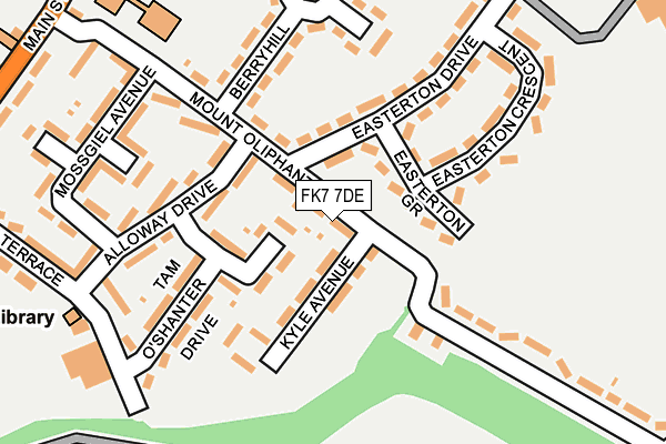 FK7 7DE map - OS OpenMap – Local (Ordnance Survey)