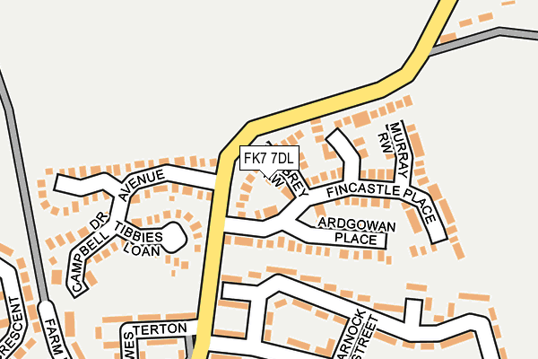 FK7 7DL map - OS OpenMap – Local (Ordnance Survey)