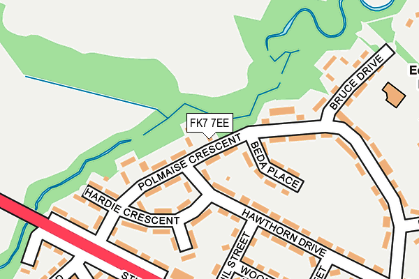 FK7 7EE map - OS OpenMap – Local (Ordnance Survey)