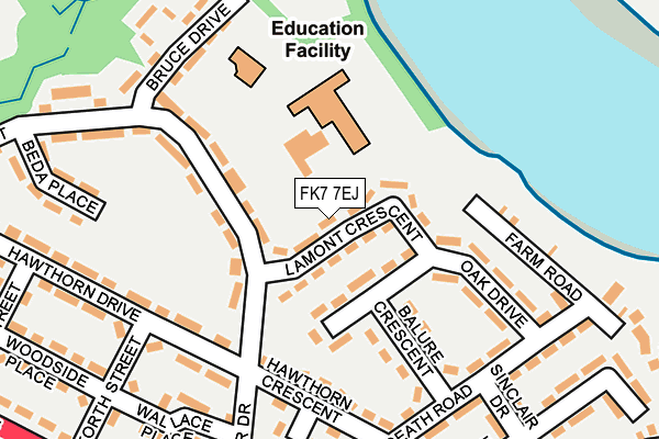 FK7 7EJ map - OS OpenMap – Local (Ordnance Survey)