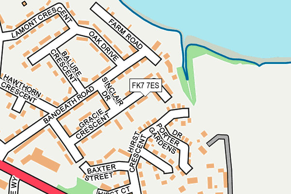FK7 7ES map - OS OpenMap – Local (Ordnance Survey)