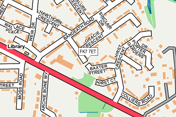 FK7 7ET map - OS OpenMap – Local (Ordnance Survey)