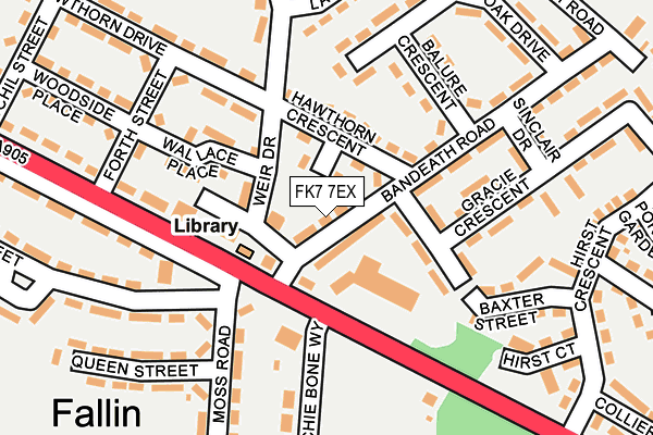 FK7 7EX map - OS OpenMap – Local (Ordnance Survey)