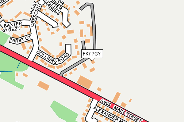 FK7 7GY map - OS OpenMap – Local (Ordnance Survey)
