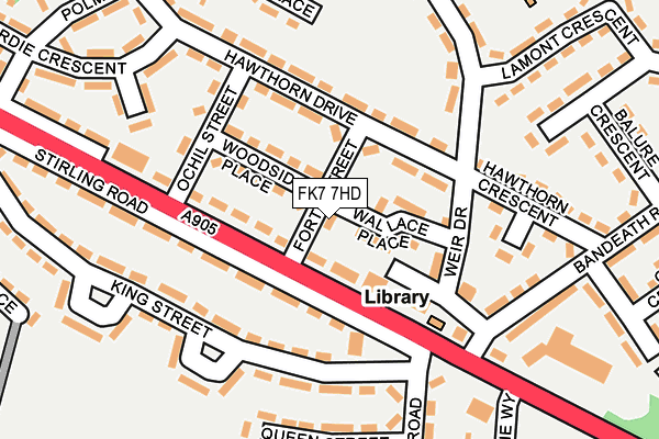 FK7 7HD map - OS OpenMap – Local (Ordnance Survey)