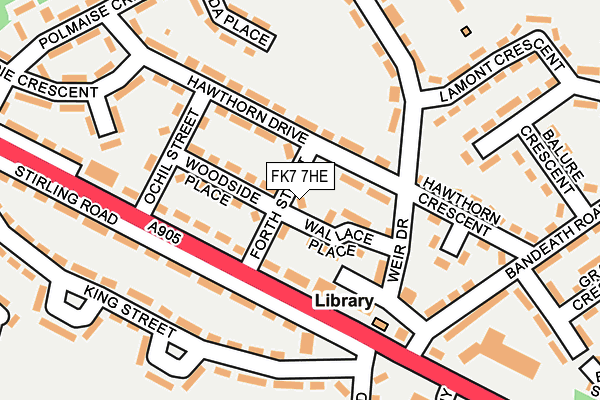FK7 7HE map - OS OpenMap – Local (Ordnance Survey)
