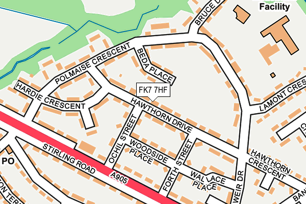 FK7 7HF map - OS OpenMap – Local (Ordnance Survey)