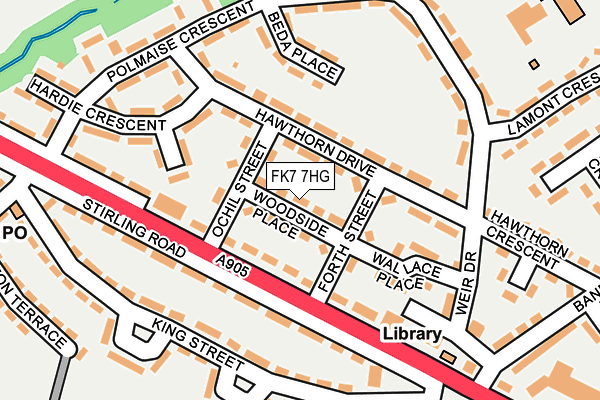 FK7 7HG map - OS OpenMap – Local (Ordnance Survey)