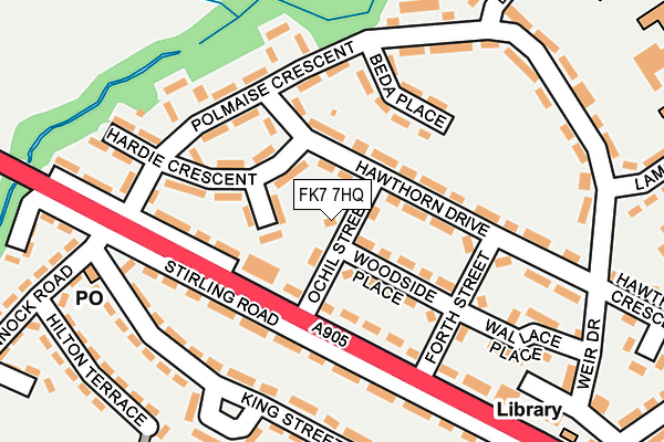 FK7 7HQ map - OS OpenMap – Local (Ordnance Survey)