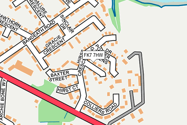 FK7 7HW map - OS OpenMap – Local (Ordnance Survey)