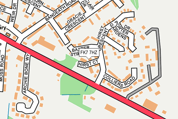 FK7 7HZ map - OS OpenMap – Local (Ordnance Survey)