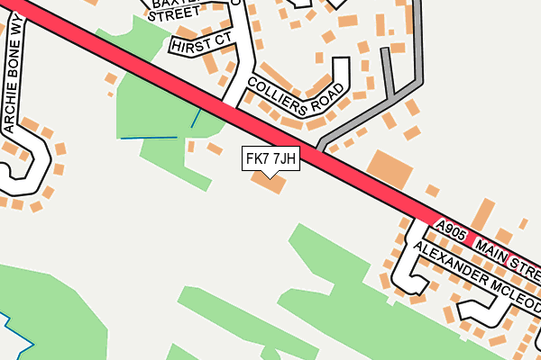 FK7 7JH map - OS OpenMap – Local (Ordnance Survey)