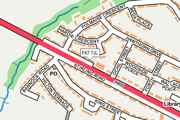 FK7 7JL map - OS OpenMap – Local (Ordnance Survey)