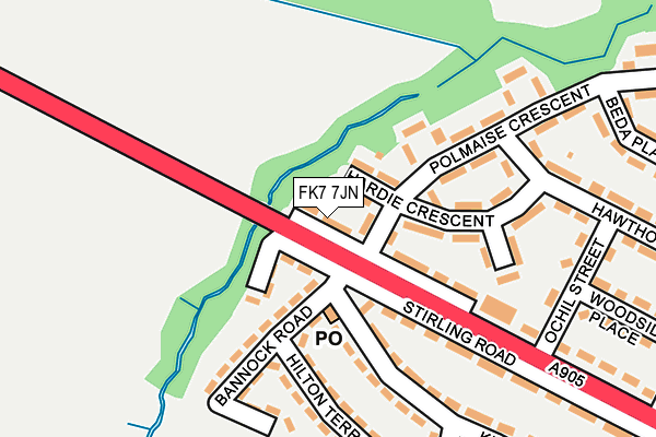 FK7 7JN map - OS OpenMap – Local (Ordnance Survey)