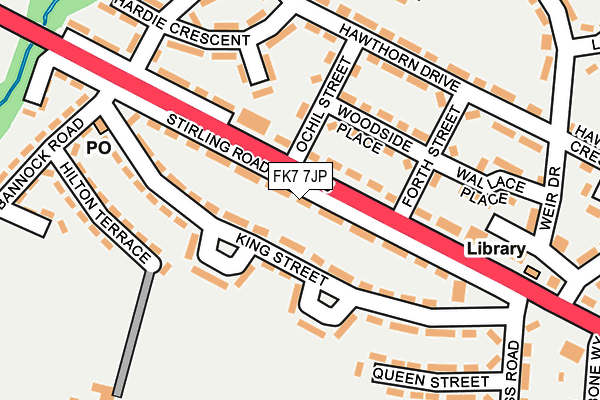 FK7 7JP map - OS OpenMap – Local (Ordnance Survey)