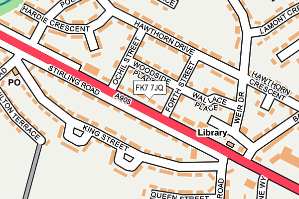 FK7 7JQ map - OS OpenMap – Local (Ordnance Survey)