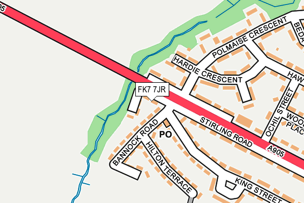 FK7 7JR map - OS OpenMap – Local (Ordnance Survey)