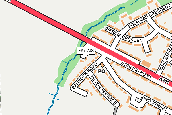 FK7 7JS map - OS OpenMap – Local (Ordnance Survey)