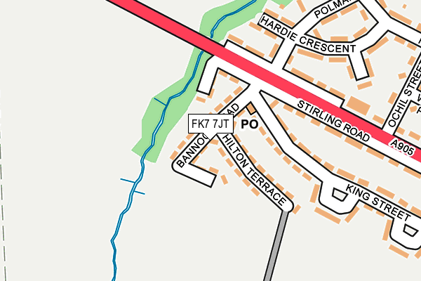 FK7 7JT map - OS OpenMap – Local (Ordnance Survey)