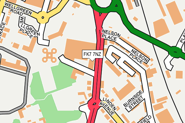 FK7 7NZ map - OS OpenMap – Local (Ordnance Survey)