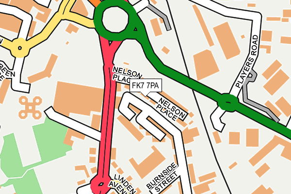 FK7 7PA map - OS OpenMap – Local (Ordnance Survey)