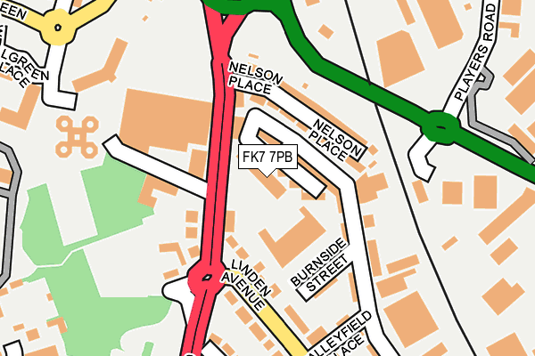 FK7 7PB map - OS OpenMap – Local (Ordnance Survey)